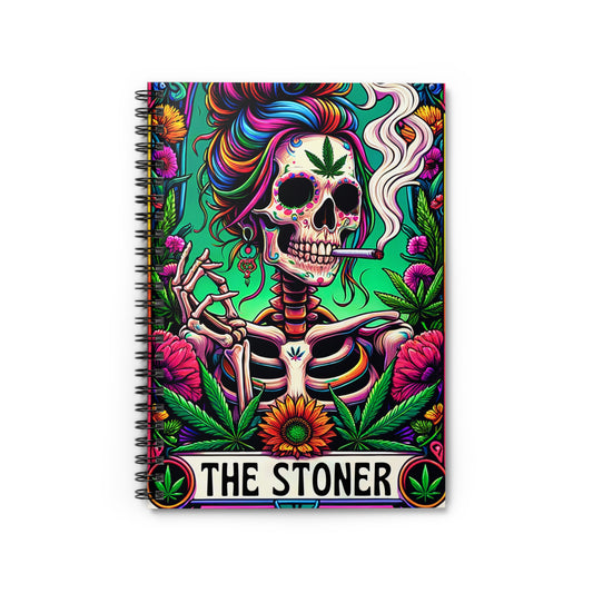The Stoner Spiral Notebook Trippy Skeleton Art 420 Journal
