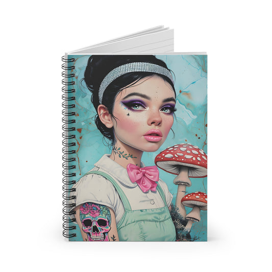 Wonderland Rebel Spiral Notebook Gothic Cottagecore Fantasy Aesthetic