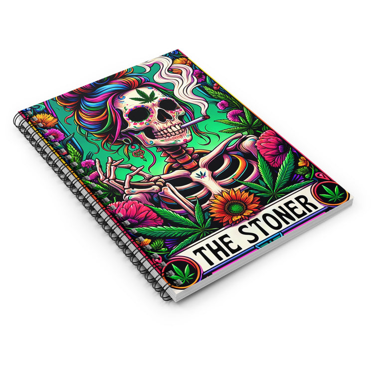 The Stoner Spiral Notebook Trippy Skeleton Art 420 Journal