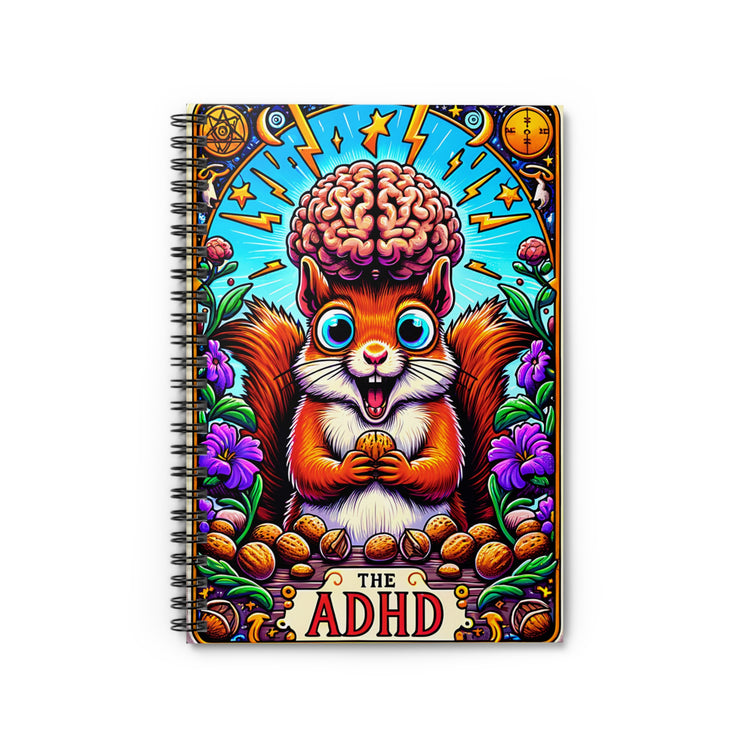 ADHD Squirrel Notebook Funny Squirrel Quirky Journal Gift for Over thinkers hyperfocus journal
