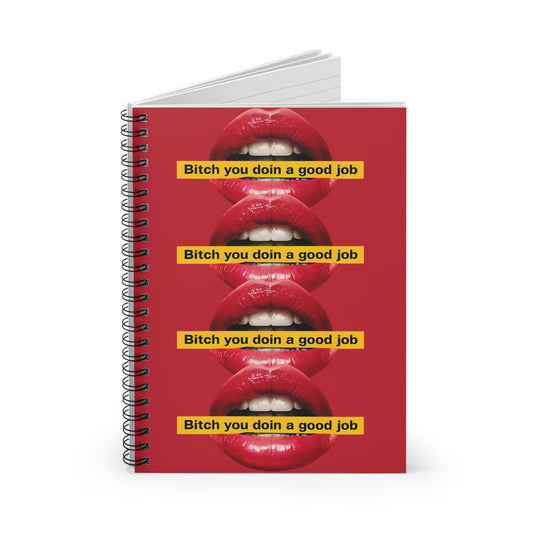Bitch You Doin a Good Job Notebook, Boss Babe Journal, Hustle Planner, Motivational Gift for Women, Sassy Spiral Notebook
