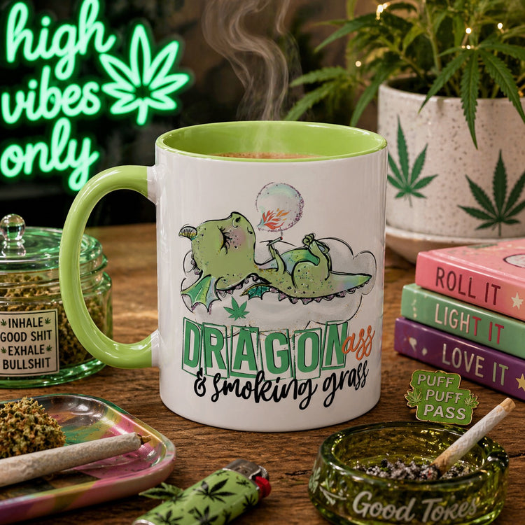 Dragon Ass & Smoking Grass Mug 🐉🌿