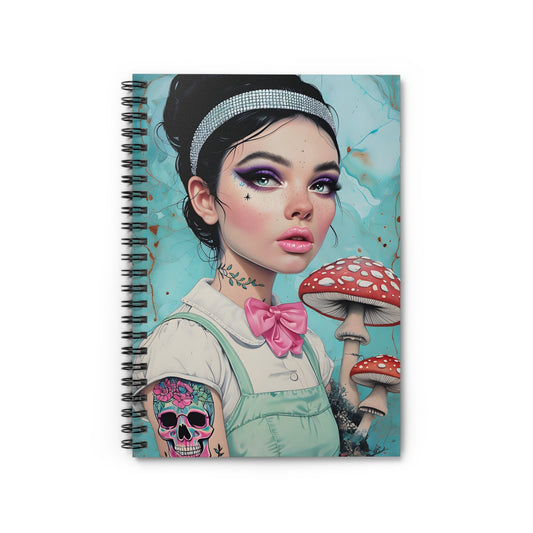 Wonderland Rebel Spiral Notebook Gothic Cottagecore Fantasy Aesthetic