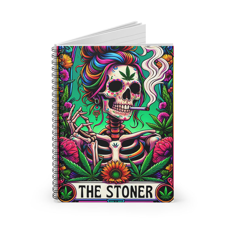 The Stoner Spiral Notebook Trippy Skeleton Art 420 Journal