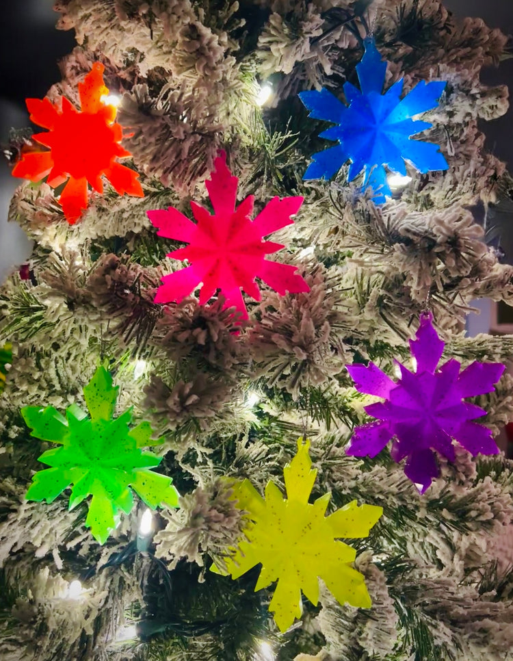 Neon Snowflake (set of 6)