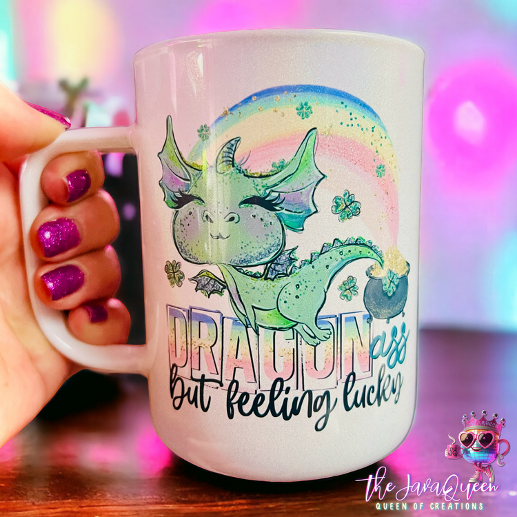 HOLOGRAPHIC MUG 🍀 feeling lucky🍀